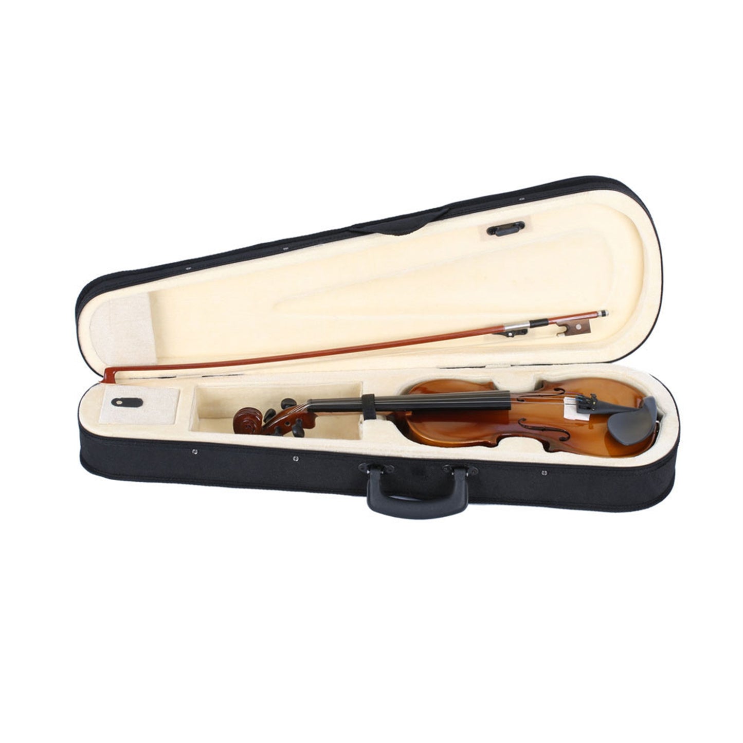 3/4 Acoustic Violin Case Bow Rosin - Natural