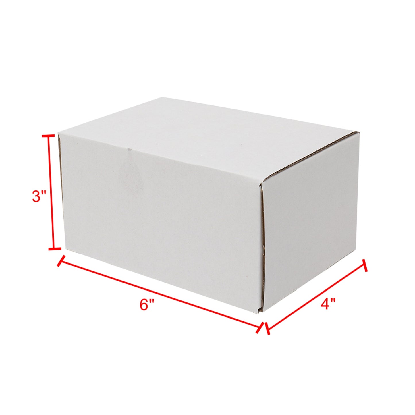 50 Corrugated Paper Boxes 6x4x3"（15.2*10*7.6cm） White Outside and Yellow Inside