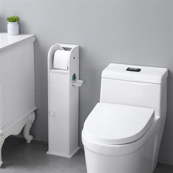 Narrow Cabinet for PVC Toilet Paper Towel with Paper Roll (19 x 19 x 77)