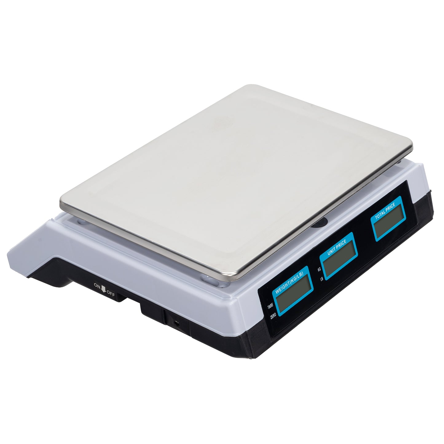 40kg/5g Digital Price Computing Scale for Vegetable UK Plug Silver & White