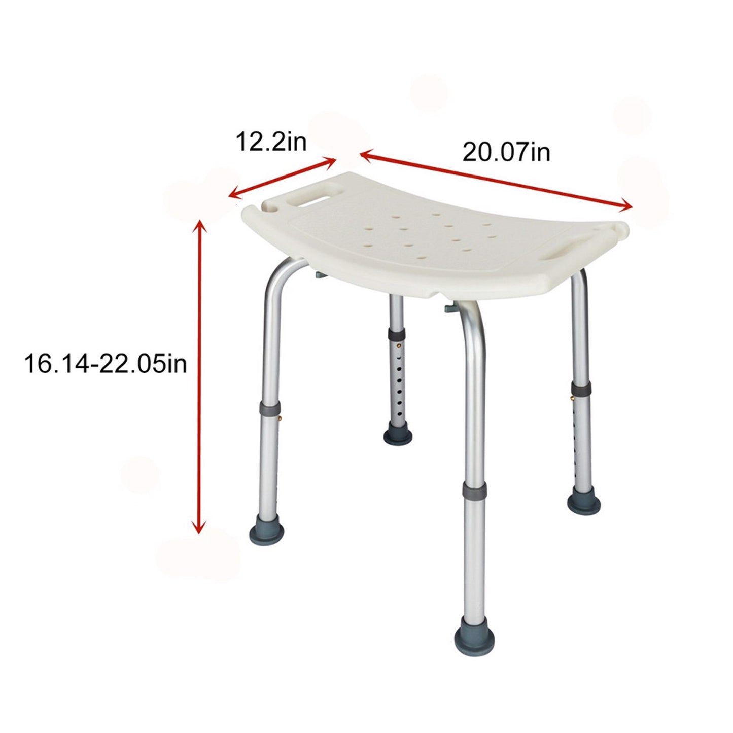 1.35MM Simple Bath Chair White